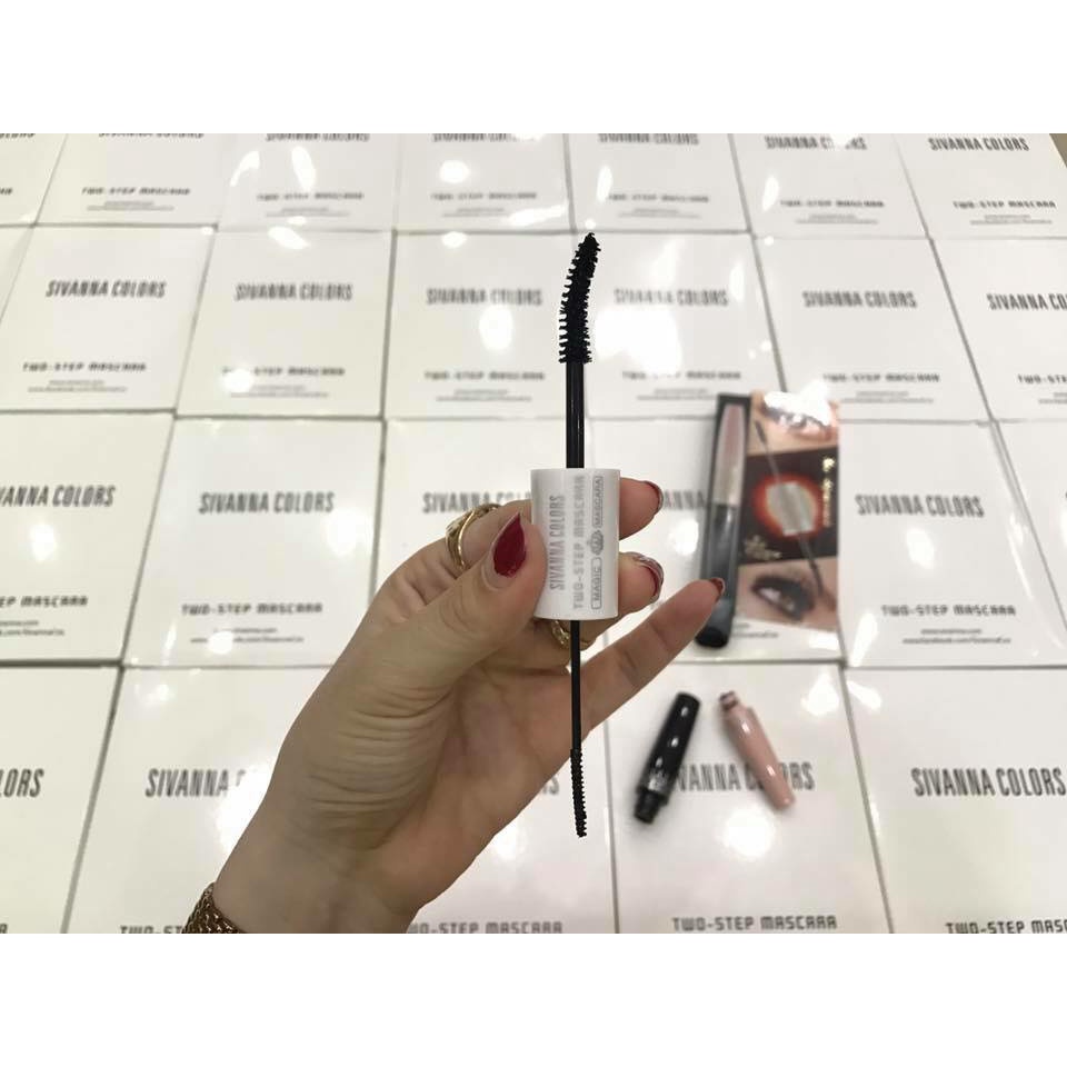 Mascara 6X Sivanna 2 đầu chải mi trên + dưới + kháng nước HF891
