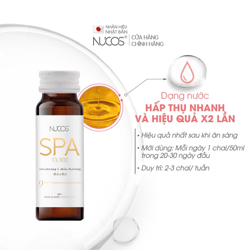 Combo 2 Hộp Collagen chống lão hóa săn chắc da Nucos Spa 13500 2x10Chaix50ml