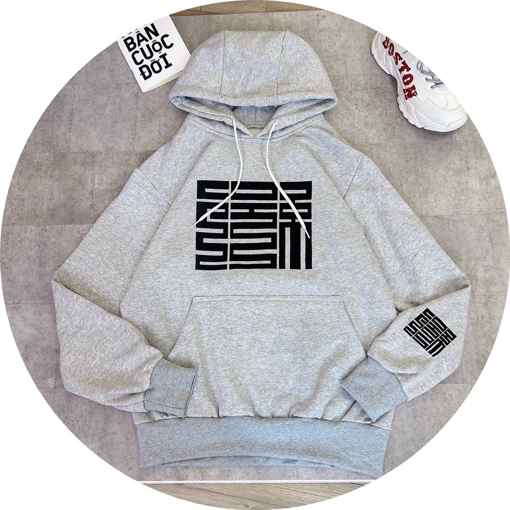 Áo Khoác Hoodie Nam Nữ In Họa Tiết Dấu Mộc Vải Nỉ Cao Cấp Phong Cách Cá Tính Độc Đáo Hot Trend Mới