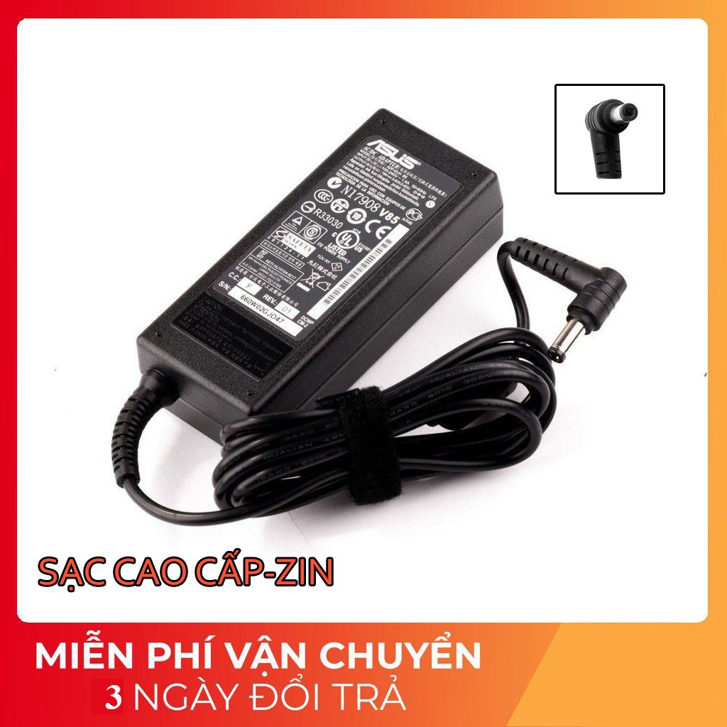 Sạc Laptop Asus 19V - 3.42A - 65W Tặng kèm dây nguồn (ADAPTER ASUS 19V-3.42A)