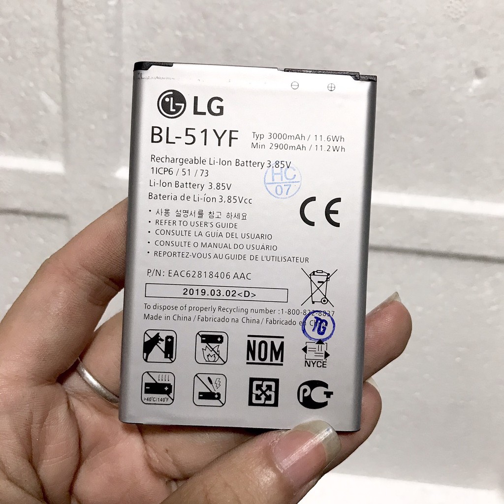 Pin LG G4 F500 BL-54YF 3000 mAh zin BH 6 tháng