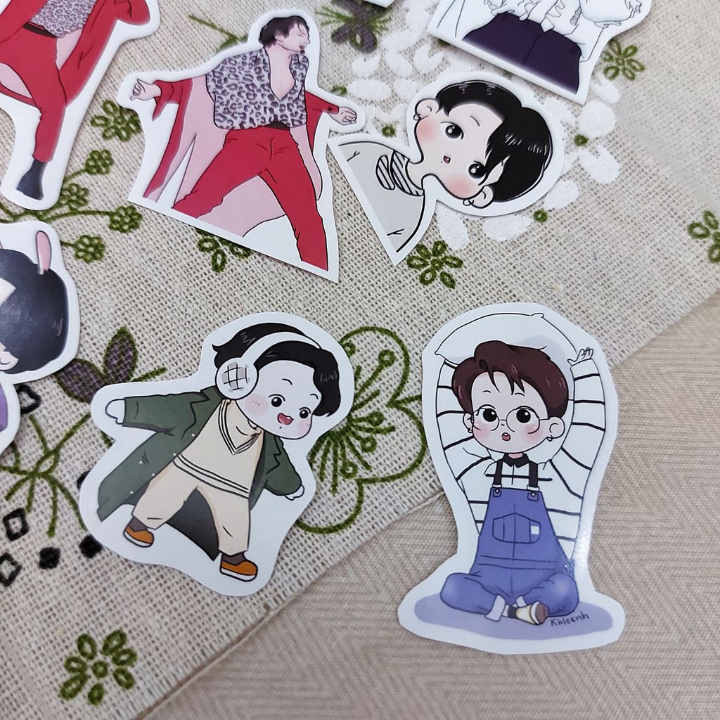 Sticker BTS Jungkook chibi trang trí sổ laptop điện thoại