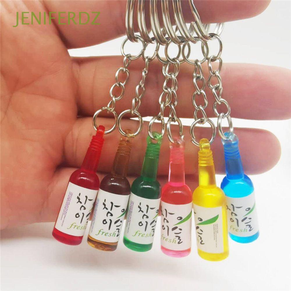 Móc khóa mô phỏng chai soju dễ thương sáng tạo làm quà tặng bạn nữ móc khóa ô tô phụ kiện trang trí thời trang