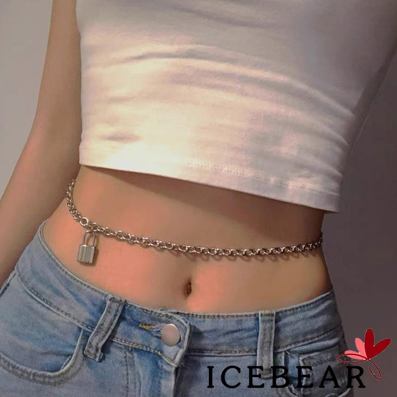 Dây Xích Đeo Thắt Lưng Có Khóa Phong Cách Punk Hiphop Thời Trang Nữ