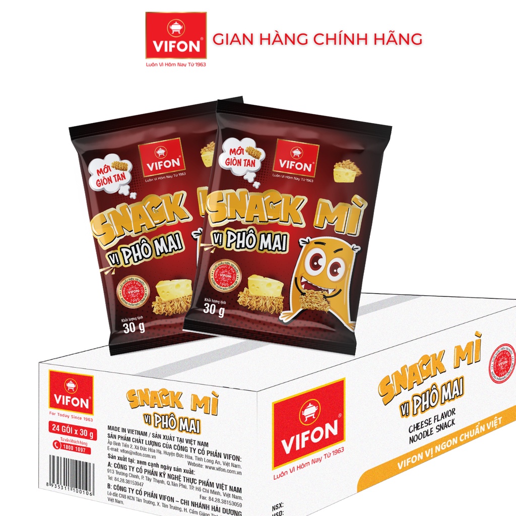 Thùng 24 Snack Mì Phô Mai VIFON