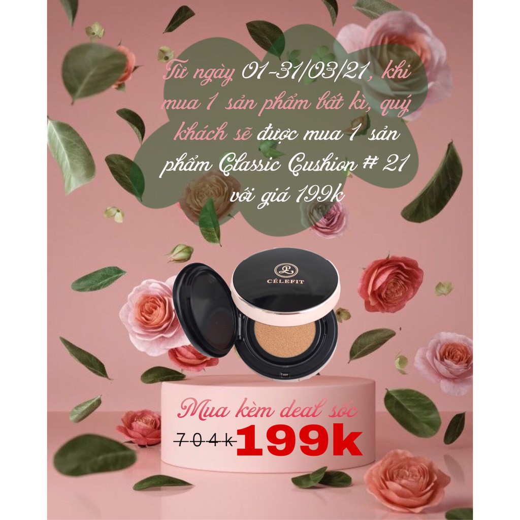 (MUA KÈM DEAL SỐC) Phấn nước Cushion Classic CELEFIT 13g - TONE 21