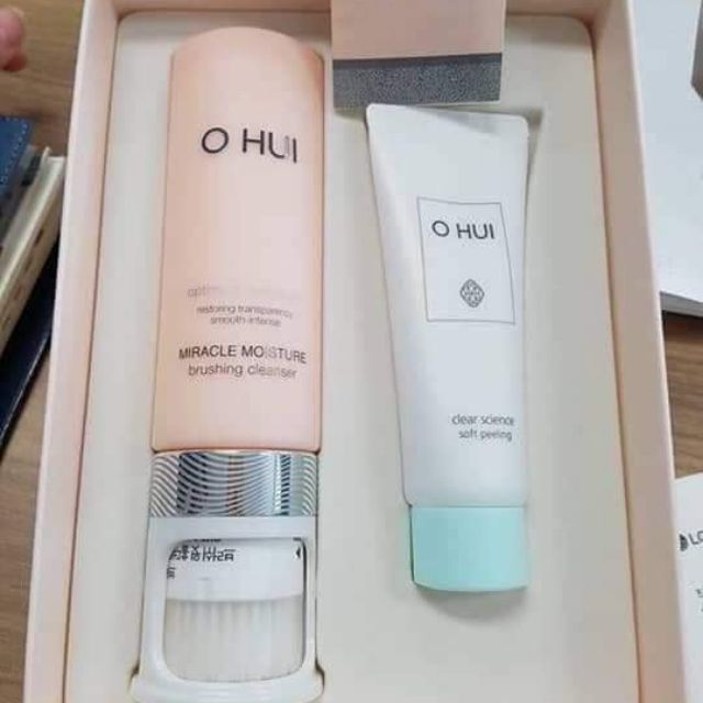 Sét sữa rửa mặt ohui có đầu cọ