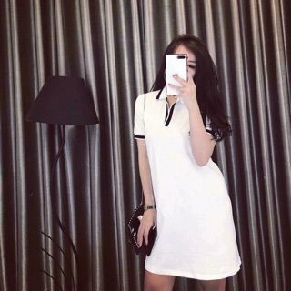 Váy xuông có cổ Polo