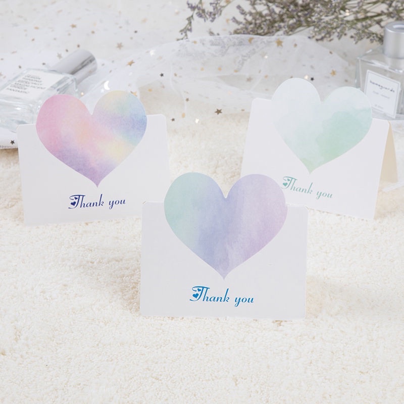 Thiệp trái tim màu loang siêu đẹp