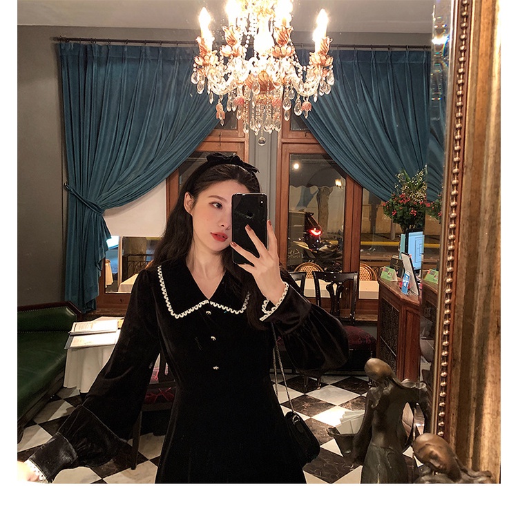 Váy Nhung Dáng Xòe ⚡️ẢNH THẬT⚡️ Váy Đầm Chất Nhung, Hai Kiểu, Ngắn Dài Cực Xinh | BigBuy360 - bigbuy360.vn