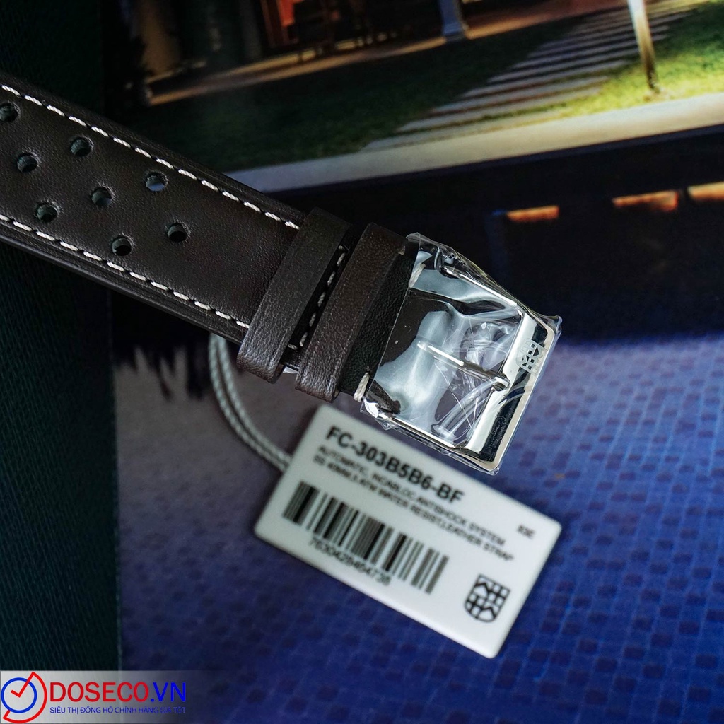 Đồng Hồ Nam Chính Hãng Cơ Automatic Frederique Constant FC-303B5B6-BF Kính Sapphire, Dây Da Cao Cấp Sang Trọng FC15