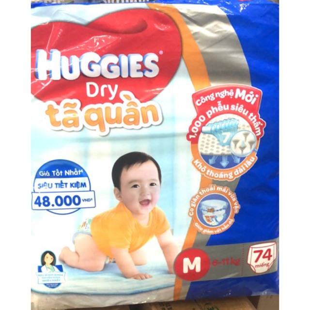 Tả quần Huggies M74 cho bé từ 6-11kg