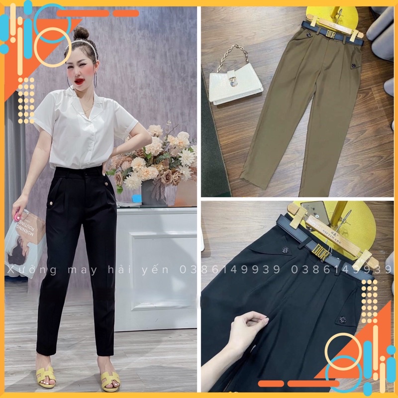 [Sale 50%] Quần tây công sở hót túi nắp cúc