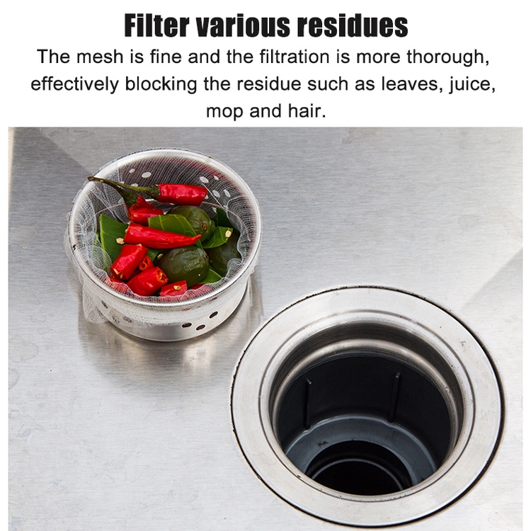 Set 100 Túi Lưới Lọc Rác Bồn Rửa Chén / Nhà Tắm / Nhà Bếp Chống Rò Rỉ