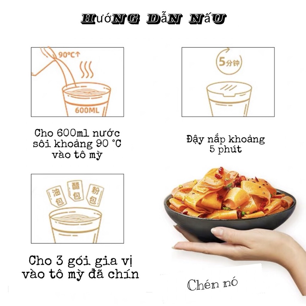 Mì trộn chua cay Tứ Xuyên hiệu Anh Khoan - gói 105g