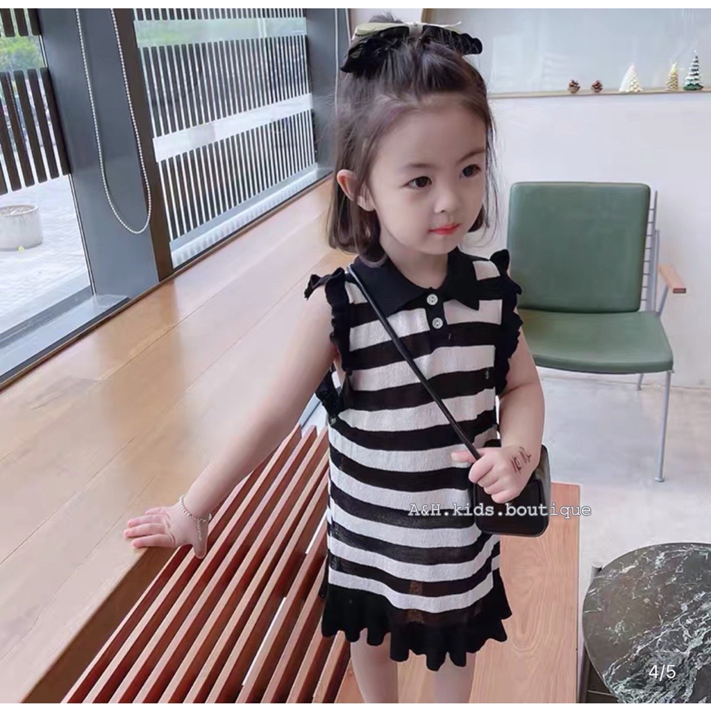 váy kẻ bèo cho bé