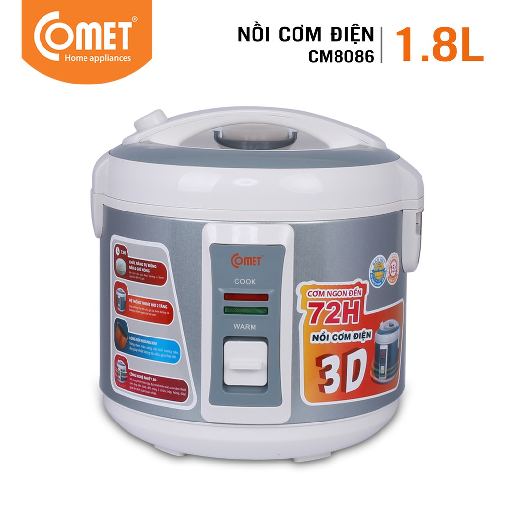 Nồi cơm điện tử 1,8L COMET - CM8086