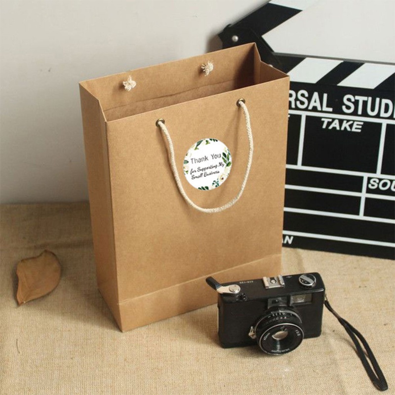 500 nhãn dán tròn in chữ Thank you để dán trang trí hộp quà thủ công