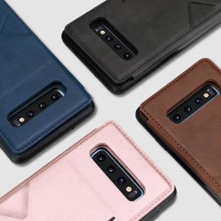 Hanman Samsung Galaxy Note 10 Plus Leather Case S10E S10 Plus Note 9 Soft TPU Coque With Button Closure Card Slot Holder