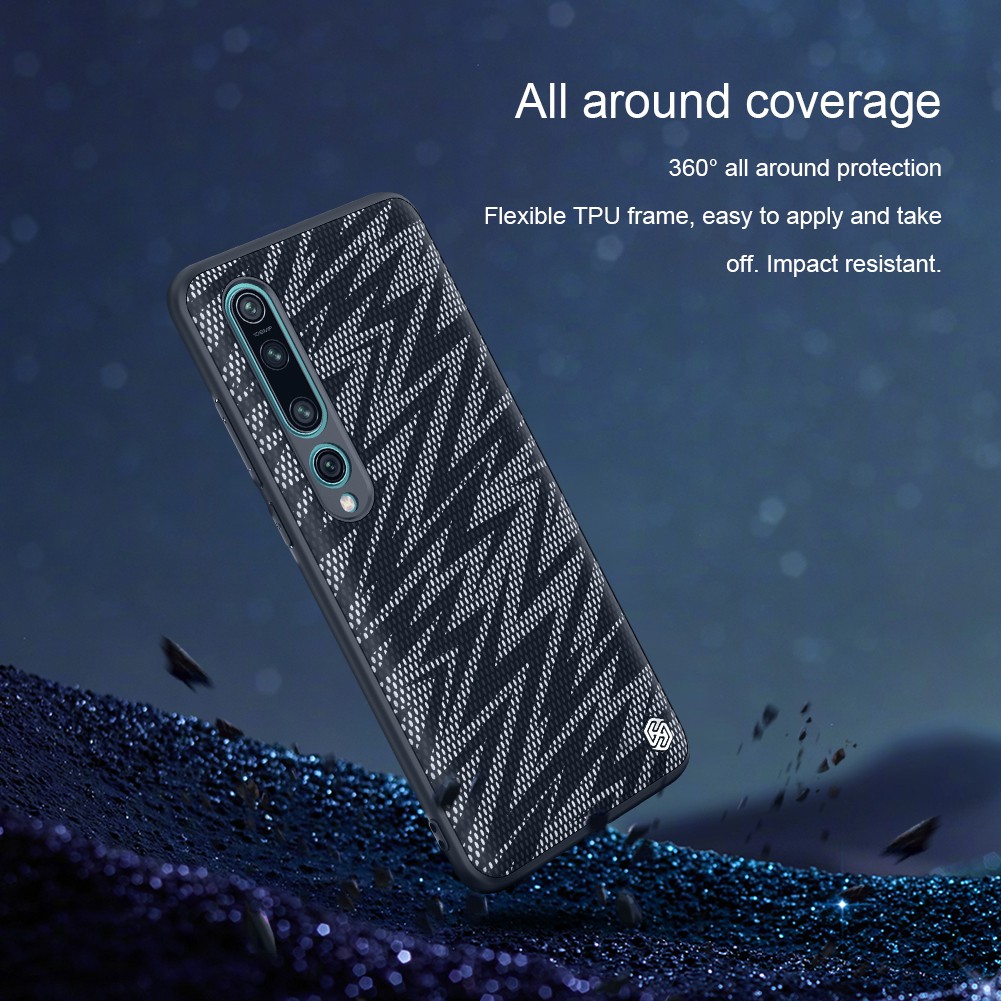 Ốp lưng phản quang đổi màu Xiaomi Mi 10 Pro mi10pro / Mi 10 mi10 chính hãng Nillkin Twinkle cấu tạo 5 lớp bảo vệ tối ưu