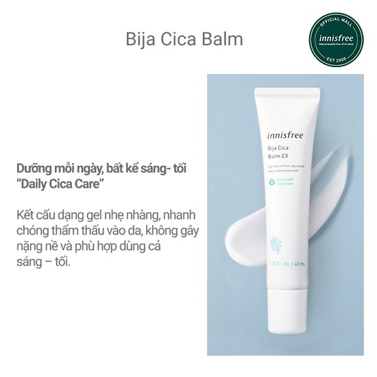 [Mã FMCGMALL -8% đơn 250K] Kem dưỡng làm dịu da innisfree Bija Cica Balm EX 40ml | BigBuy360 - bigbuy360.vn