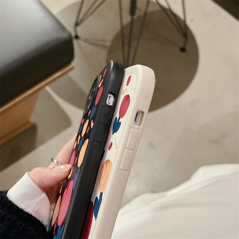 Ốp điện thoại silicon họa tiết hoa tulip YJX4 cho iPhone 12 13 11 Pro Max X Xs Max Xr