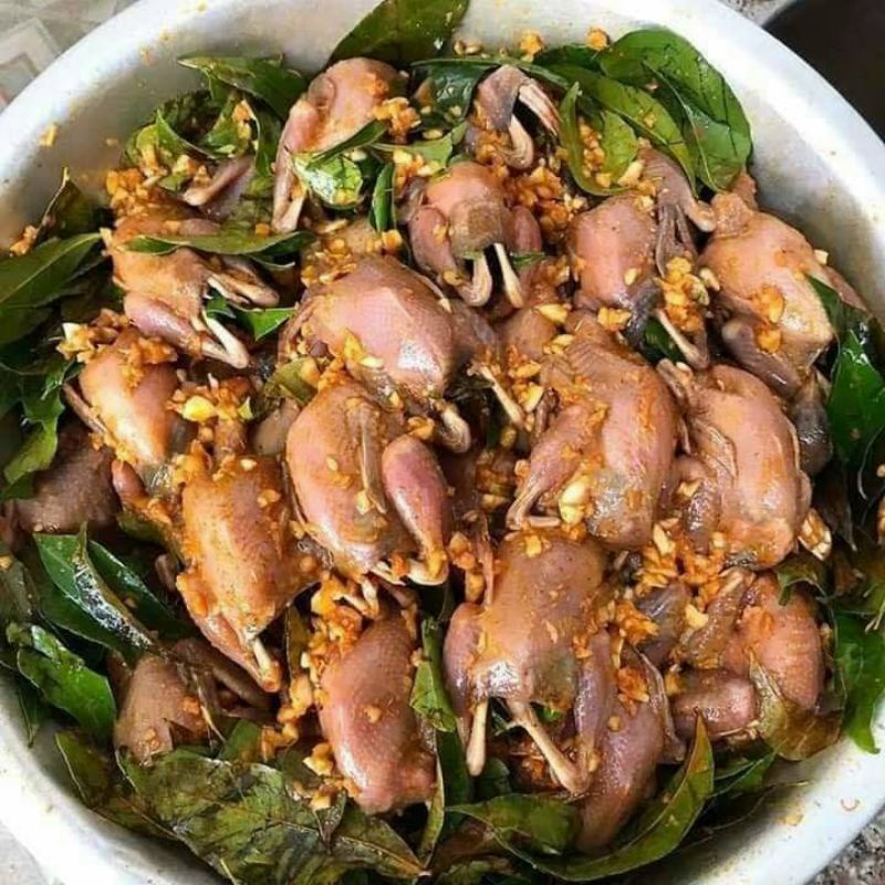 79k 10 con  chim cút ướp lá mắt mật