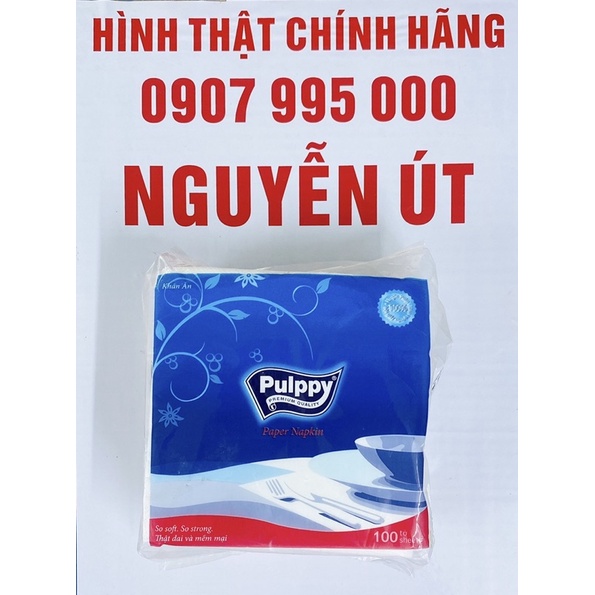 khăn giấy vuông pulppy 100 tờ