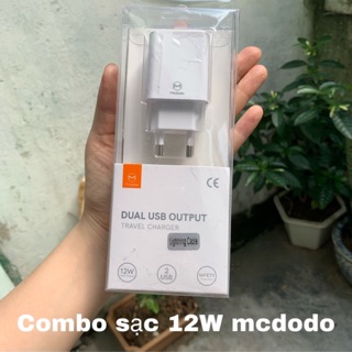 COMBO Củ 12w 1 cổng usb + cáp sạc MCDODO