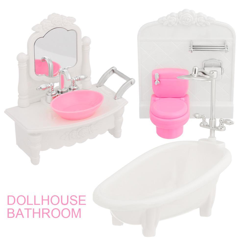 RAINBOW Bồn Tắm Mini Trang Trí Nhà Búp Bê