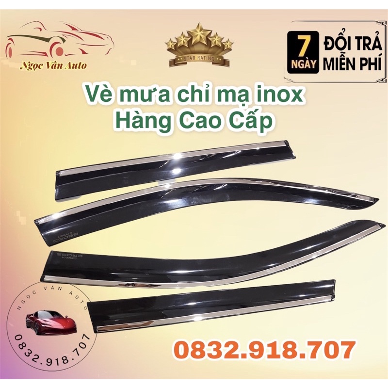 Vè mưa chỉ mạ Cross 2020 - 2021 Chỉ mạ inox Hàng cao cấp  ( chỉ viền inox )