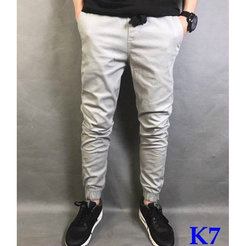 Quần Jogger Kaki Ống Bó Thun Khóa Zip ⚡️ ẢNH CHỤP THẬT ⚡️ Quan tây nam nữ đi học chơi vải mềm thoải mái có túi rộng