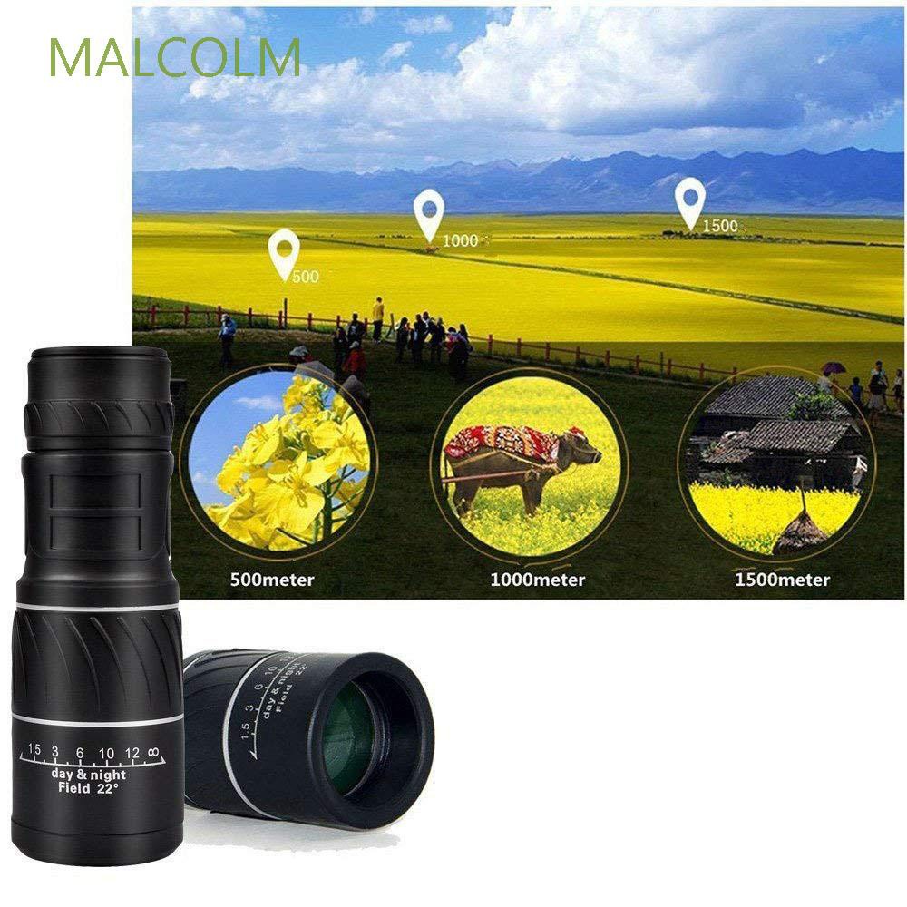 MALCOLM Outdoor Sports Dual Black Focus Monocular Telescope Scope 66/8000M Zoom Lens 16X52 Optic/Multicolor