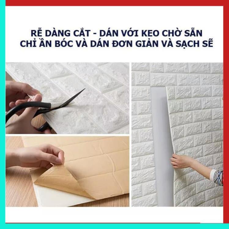Xốp dán tường giả gạch 3D - Khổ lớn 70x77cm | BigBuy360 - bigbuy360.vn