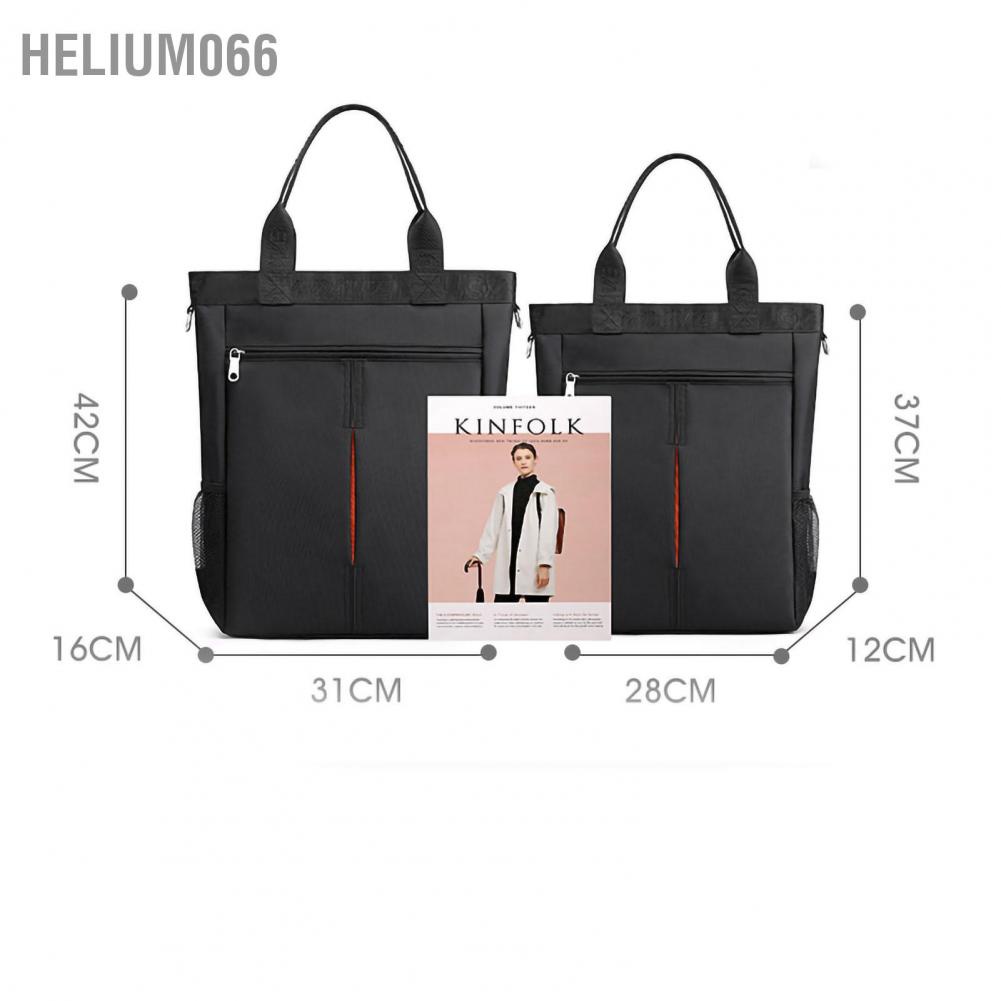 Helium066 Helium066 Túi máy tính xách tay cho nam Chuyến đi công tác Đơn giản Messenger đeo vai đơn Màu đen
