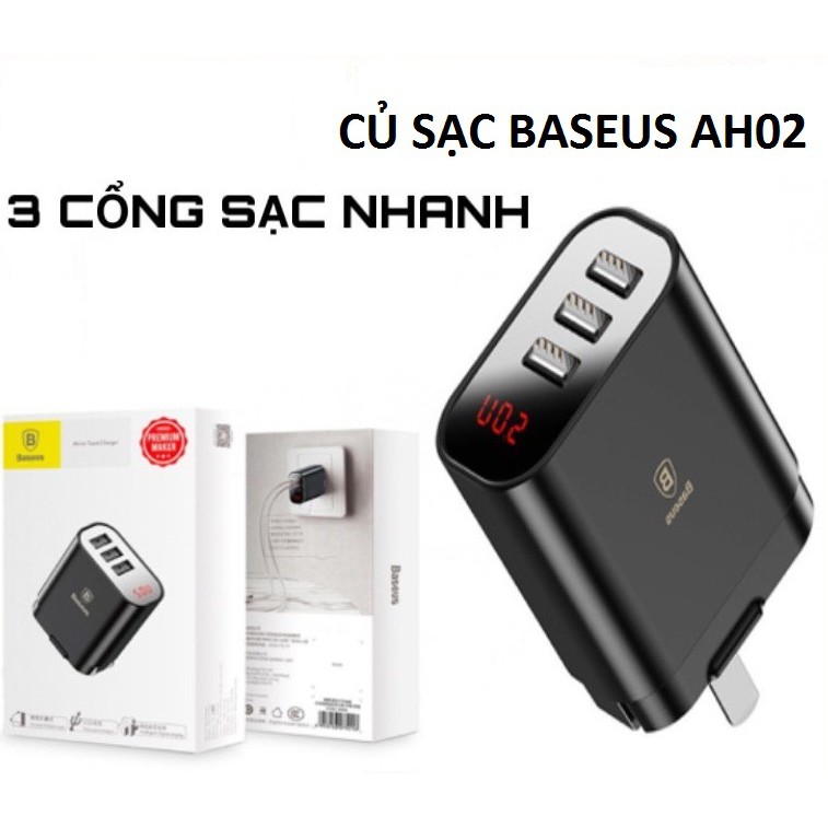 3 MẪU CỦ SẠC NHANH 3 CỔNG CAO CẤP CHỌN LỌC | Sac Siêu Nhanh Out-Put 3,4A | 100% Giao Hàng Chuẩn - 35000