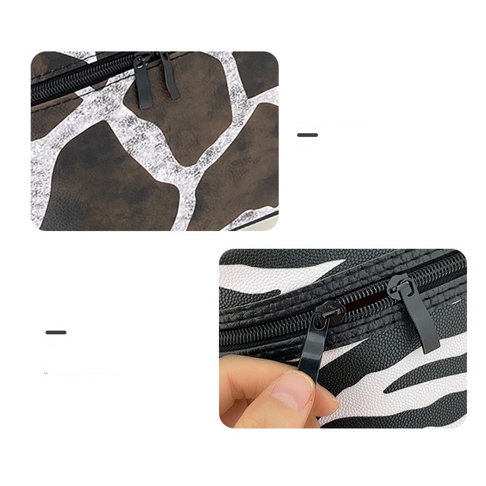 Túi Đựng Mỹ Phẩm In Họa Tiết Da Báo Tiện Dụng Mang Đi Du Lịch