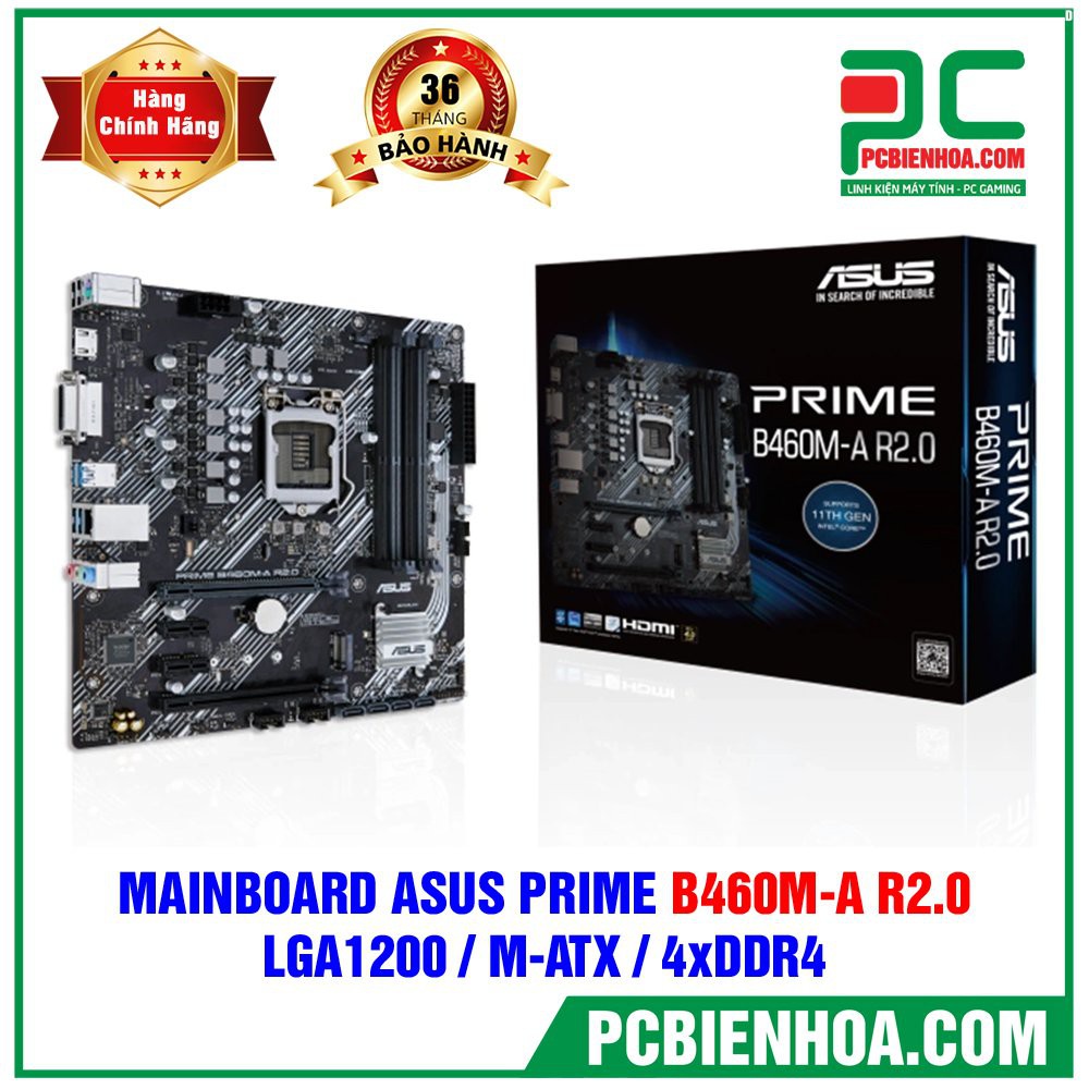 Mainboard bo mạch chủ ASUS PRIME B460MA R2.0 chính hãng