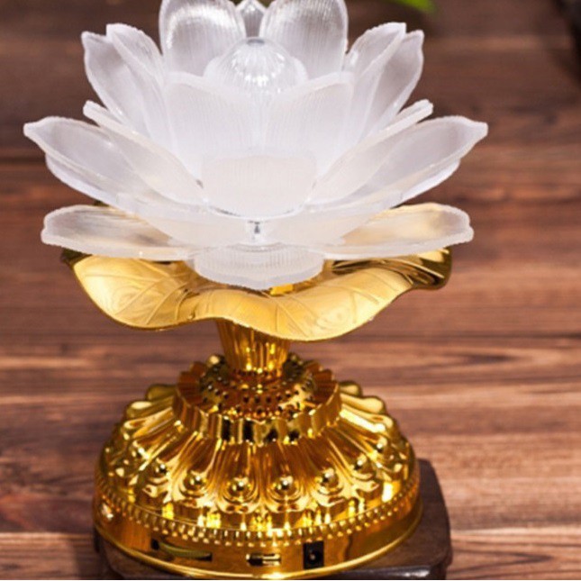 Đèn bàn thờ Hoa sen cao cấp (36 Bài hát Phật)tiết kiệm điện_video