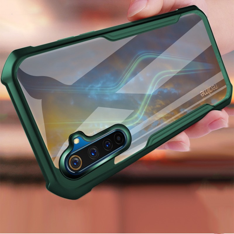Ốp Điện Thoại Siêu Mỏng Chống Sốc / Trầy Xước Cạnh Acrylic Mềm Màu Trong Suốt Cho OPPO Realme 6 Cover Realme6