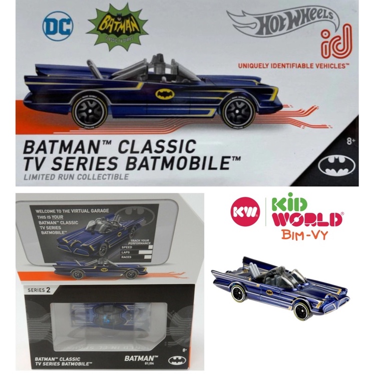 Xe mô hình Hot Wheels ID Series 2021 Batman Classic TV Series Batmobile HBF93.