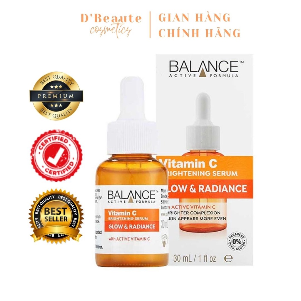 Tinh Chất Làm Sáng Da Vitamin C Balance Active Formula Active Formula 30ml - Anh Quốc Chính Hãng