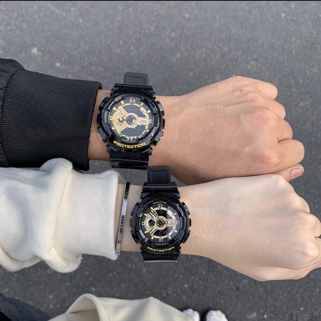 Đồng hồ thể thao nam nữ kim điện tử - GA110 đen vàng | BigBuy360 - bigbuy360.vn
