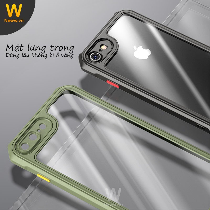 Ốp lưng IPAKY iPhone 7/8/ 7-8 Plus / iPhone SE 2020, Chống sốc, Mặt lưng trong, Viền TPU, bao Camera. Mufull series