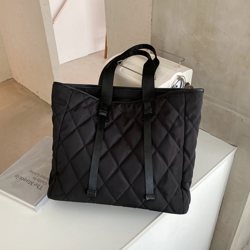 Túi Xách Đeo Vai Bằng Nylon Sức Chứa Lớn Màu Sắc Trơn Phong Cách Vintage Dành Cho Nữ