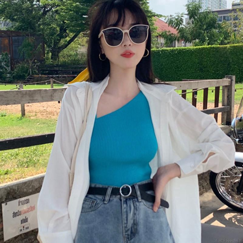 Áo Dệt Kim Sát Nách Màu Trơn Thiết Kế Quyến Rũ | BigBuy360 - bigbuy360.vn