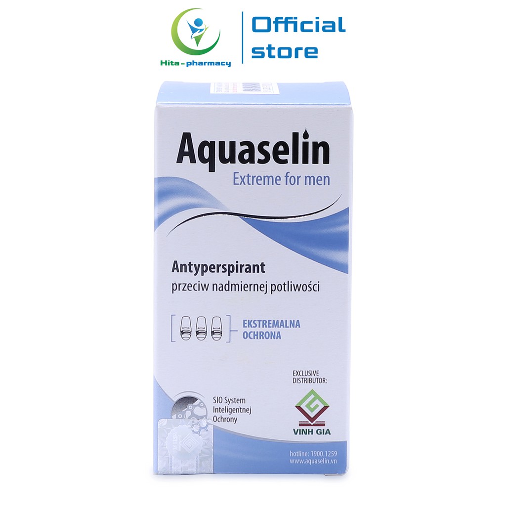 Lăn khử mùi cho nam Aquaselin Extreme For Men Chai 20ml | BigBuy360 - bigbuy360.vn