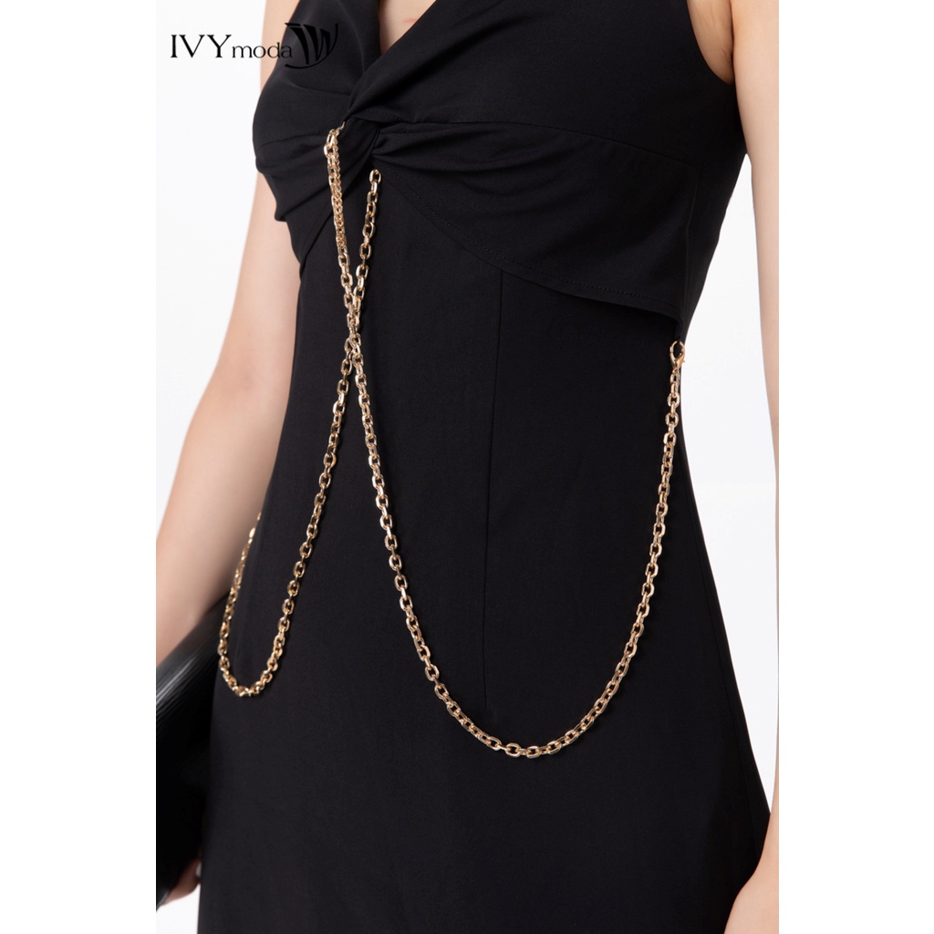 Đầm chữ A phối dây kim loại IVY moda MS 41B9179
