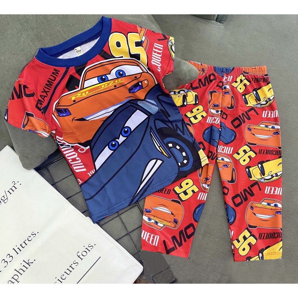 [8-12Kg] Bộ đồ bé Trai quần dài in hình 3D HOT TREND chất vải dày mịn thoáng mát được các bé yêu thích BTD03