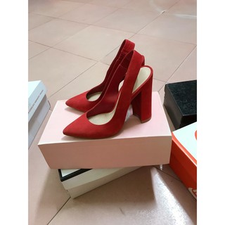 giày đỏ gót trụ hiệu Aldo thanh lý